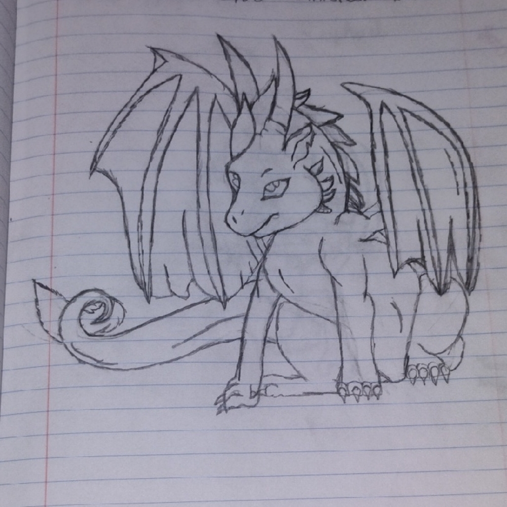 Hand-Drawn Dragon Sketch